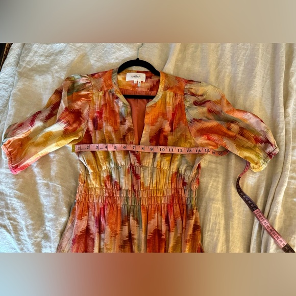 Ba&sh Anissa Chevron Midi Dress size S - Picture 14 of 15